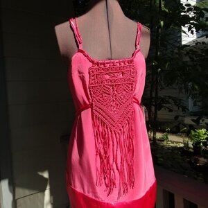 VINTAGE Y2K Babydoll Top Mint By Jodi Arnold Macramé Women's 4 $375